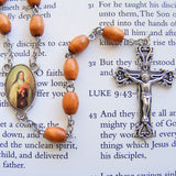 St. Theresa Rosary - Brown Wood-Rosary Beads-Serenity Gifts