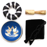 Singing Bowl Set - Yoga Moves - White/Blue-singing bowls-Serenity Gifts