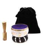 Singing Bowl Set - Yin & Yang - White/Purple-singing bowls-Serenity Gifts