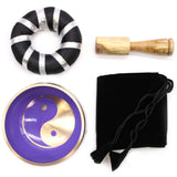 Singing Bowl Set - Yin & Yang - White/Purple-singing bowls-Serenity Gifts