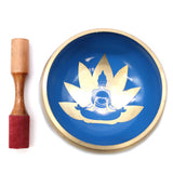 Large Singing Bowl Set - Yoga Moves - White/Blue-singing bowls-Serenity Gifts