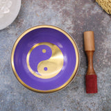 Large Singing Bowl Set - Yin & Yang - White/Purple-singing bowls-Serenity Gifts