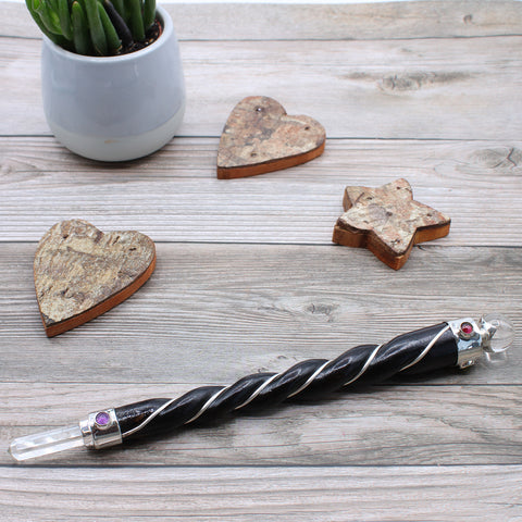 Twisted Healing Wand - Rock Quartz-Gemstone Wand-Serenity Gifts