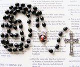 Our Lady Untier of Knots Wooden Rosary - Black-Rosary Beads-Serenity Gifts