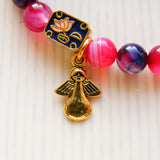 Gemstone Stretch Bracelet - Banded Agate- Angel-Jewellery-Serenity Gifts