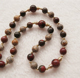 Handmade Anglican Rosary - Picasso Jasper and Mahogany Obsidian-Jewellery-Serenity Gifts