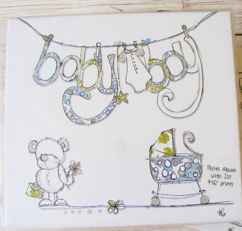 Baby Boy Photo Album by Tracey Russell-Baptism & Christening-Serenity Gifts