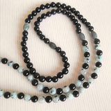 Handmade Mala Beads - Black Onyx and Sesame Jasper-Mala Beads-Serenity Gifts