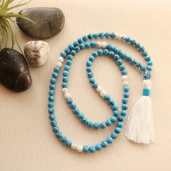 Handmade Mala Beads - Blue / Turquoise Howlite-Mala Beads-Serenity Gifts
