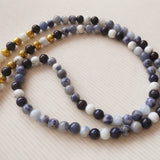 Handmade Mala Beads - Blue Spot Jasper, Blue Aventurine and Lapis Lazuli-Mala Beads-Serenity Gifts