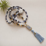 Handmade Mala Beads - Blue Spot Jasper, Blue Aventurine and Lapis Lazuli-Mala Beads-Serenity Gifts