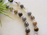 Handmade Rosary - Hand Cast Bronze Silver Smoke Jasper-Rosary Beads-Serenity Gifts