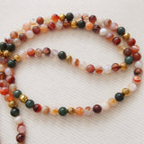 Handmade Mala Beads - Botswana Agate - Ohm charm-Mala Beads-Serenity Gifts