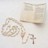 First Holy Communion Rosary Gift Set - Imitation Pearl and Booklet-Rosary Beads-Serenity Gifts