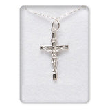 Sterling Silver Crucifix Necklace-Sterling Silver Necklace-Serenity Gifts