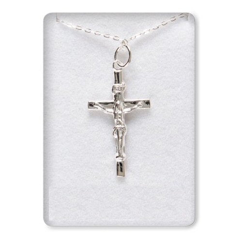 Sterling Silver Crucifix Necklace-Sterling Silver Necklace-Serenity Gifts