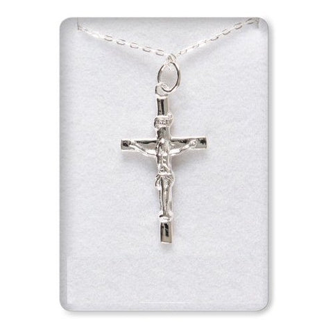 Sterling Silver Crucifix Necklace-Sterling Silver Necklace-Serenity Gifts