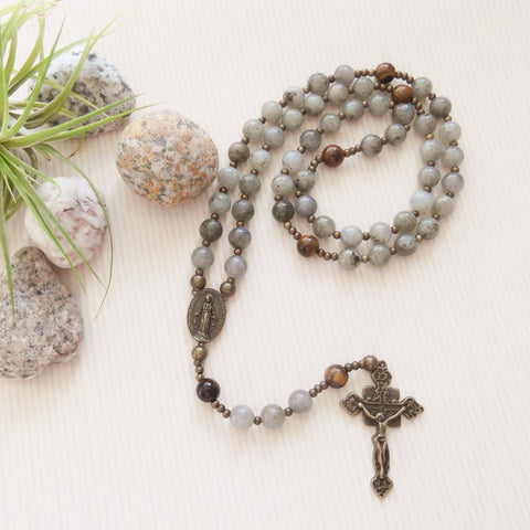 Handmade Corded Rosary - Labradorite-Rosary Beads-Serenity Gifts