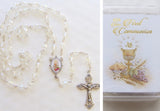 First Holy Communion Gift - Crystal Glass Rosary in Case-Holy Communion-Serenity Gifts