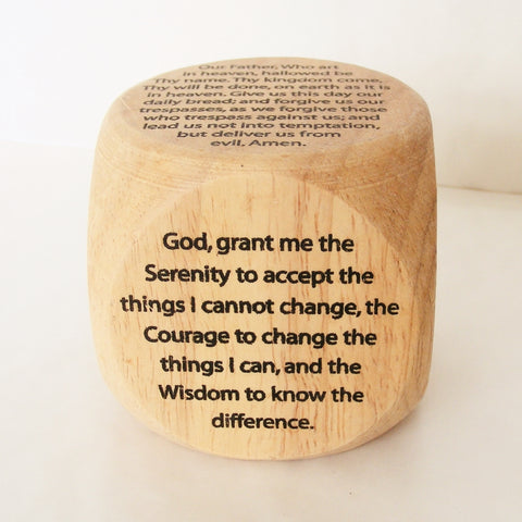 Wooden Prayer Cube - 6 Prayers - Large Version-Prayer Cube-Serenity Gifts