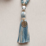 Handmade Mala Beads - Aquamarine - Tree of Life Charm-Mala Beads-Serenity Gifts