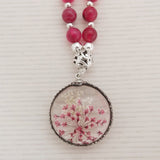 Handmade Mala Beads - Pink Banded Agate, White Jade and Black Onyx-Mala Beads-Serenity Gifts