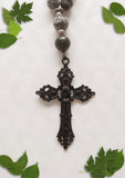 Handmade Anglican Rosary - Silver Smoked jasper-Jewellery-Serenity Gifts