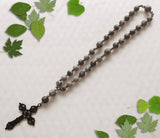 Handmade Anglican Rosary - Silver Smoked jasper-Jewellery-Serenity Gifts