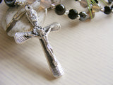 Handmade Rosary - Grey Agate Miraculous Medal-Rosary Beads-Serenity Gifts