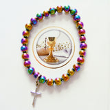 First Holy Communion Handmade Bracelet - Rainbow Hematite-Holy Communion-Serenity Gifts