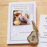 First Holy Communion Medal/ Brooch in Wallet-Holy Communion-Serenity Gifts