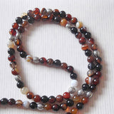 Handmade Mala Beads - Brown Banded Agate and Black Onyx-Mala Beads-Serenity Gifts