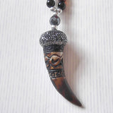 Handmade Mala Beads - Brown Banded Agate and Black Onyx-Mala Beads-Serenity Gifts