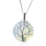 Tree of Life Gemstone Necklace - Opalite-Gemstone Necklace-Serenity Gifts