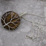 Tree of Life Gemstone Necklace - Tiger Eye-Gemstone Necklace-Serenity Gifts