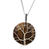 Tree of Life Gemstone Necklace - Tiger Eye-Gemstone Necklace-Serenity Gifts