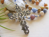 Handmade Knotted Rosary - Blue Aventurine-Jewellery-Serenity Gifts