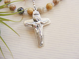 Handmade Rosary - Bamboo Leaf Agate-Jewellery-Serenity Gifts