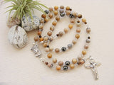 Handmade Rosary - Bamboo Leaf Agate-Jewellery-Serenity Gifts