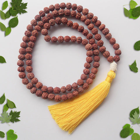 Handmade Mala Beads - Buddha Guru Bead - Rudraksha-Mala Beads-Serenity Gifts
