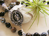 Handmade Rosary - Snowflake Obsidian-Rosary Beads-Serenity Gifts