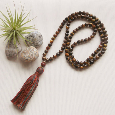 Handmade Mala Beads - Tiger Eye-Mala Beads-Serenity Gifts