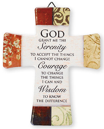 Serenity Prayer Porcelain Cross-Cross-Serenity Gifts