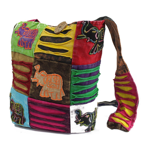 Ethnic Sling Shoulder Bag - Lucky Elephant-Bag-Serenity Gifts