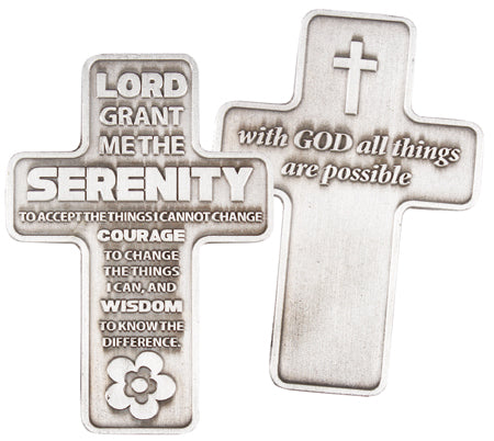 Cross Pocket Token - Serenity Prayer-Pocket Token-Serenity Gifts