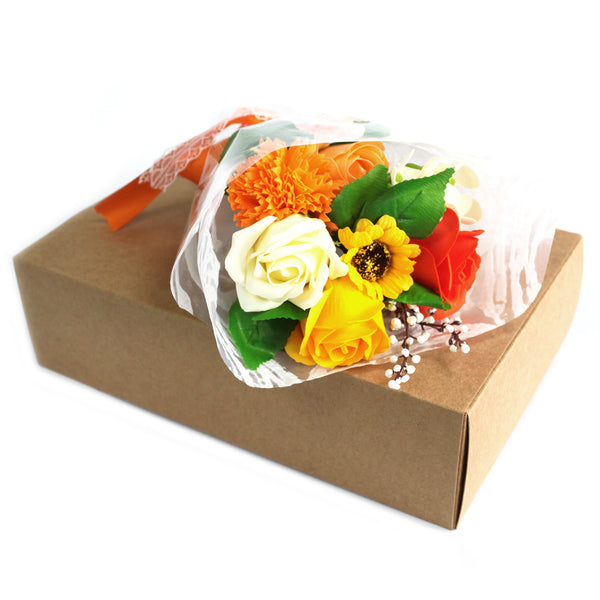 Orange Flower Bath Bouquet in Box-Bath Bomb-Serenity Gifts