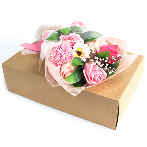 Pink Flower Bath Bouquet in Box-Bath Bomb-Serenity Gifts