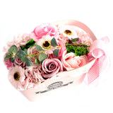 Pink Flower Bath Bouquet in Basket-Bath Bomb-Serenity Gifts