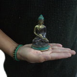 Antique Brass Meditating Buddha Statue-Tea Light Holder-Serenity Gifts