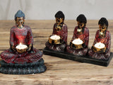 Antique Buddha Tea Light Candle Holder - Three Devotees-Tea Light Holder-Serenity Gifts